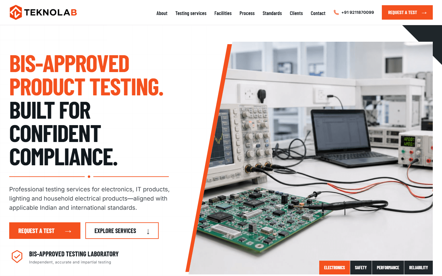 Teknolab homepage preview